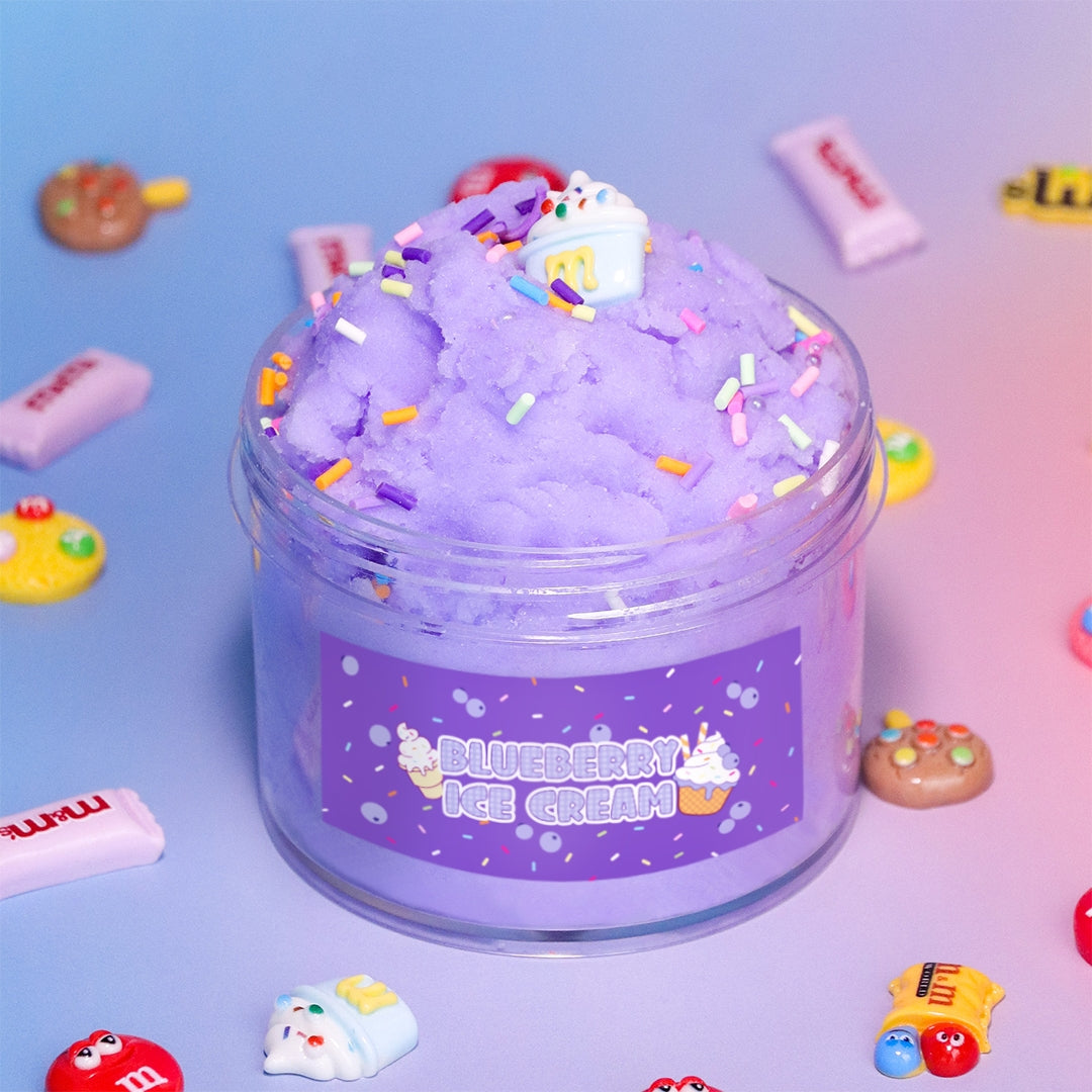 Cloudy Candy Slime | Fluffy marshmallow-like slime | Lavender purple slime with rainbow sprinkles | Stress-relieving sensory play slime | Handcrafted aesthetic slime | Perfect for stretching and creative play