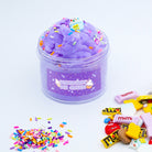 Cloudy Candy Slime | Fluffy marshmallow-like slime | Lavender purple slime with rainbow sprinkles | Stress-relieving sensory play slime | Handcrafted aesthetic slime | Perfect for stretching and creative play