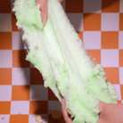 Limited edition peach butter slime | Fluffy cloud-like texture | Adorable chick and watermelon or mushroom decorations | Sweet scented stress relief slime | Perfect for shaping, stretching, and sensory play | 8oz slime for long-lasting fun