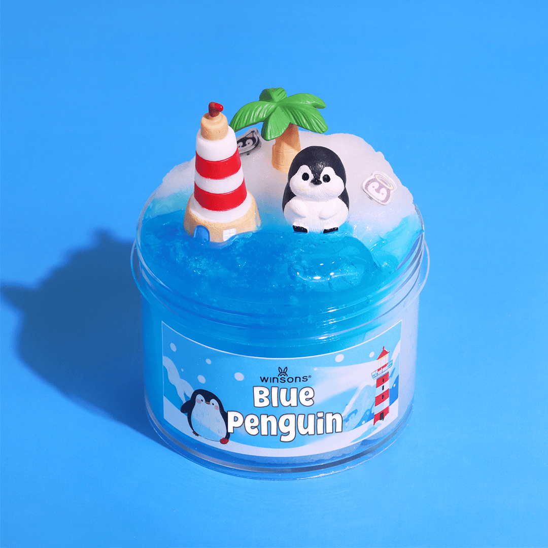 Blue Penguin Clear Slime | Clear Slime |Icee Slime | Stretchy & Non-Sticky Slime | DIY Slime Kit | Crystal Slime | Slime ASMR | Best Slime for Sensory Play | Nature-Inspired Slime with Penguin, Coconut Tree & Lighthouse Toppings | Cool Slime | Buy Slime | Best Slime Shop | Slime Store | Slime Shop Near Me | Slime Kits for Fun & Relaxation | Best Slime for DIY Slime Enthusiasts | Buy Slime Online | Crystal Slime for Sensory Play