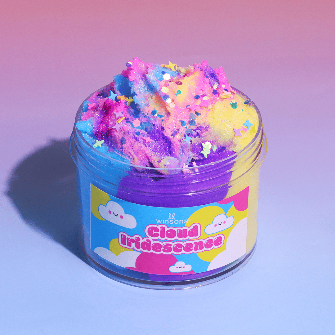 Cloud Iridescence Cloud Slime | Tri-Color Cloud Slime  | Stretchy slime |Non-Sticky Slime | DIY Slime Kit | Crystal Slime | Slime ASMR | Best Slime for Sensory Play | Iridescent Slime with Blue, Yellow & Purple Tones | Fun & Relaxing Tactile Slime | slime shop | slime ASMR | buy slime| slime shop near me| best slime shop| slime store | best slime shop