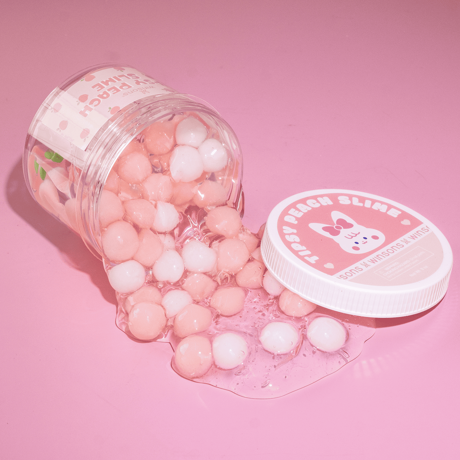 Tipsy Peach Brew Slime | Premium Smooth Slime | Peach Pom-Poms & Plastic Leaves | Sweet Peach Aroma | Stress Relief & Sensory Fun | Eco-Friendly Slime | Winsons Slime |Princess Slime