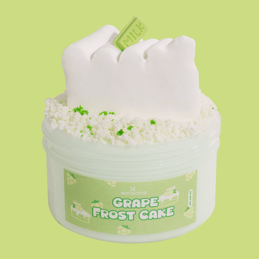 Grape Frost Cake Slime Kit | DIY Slime Kit | Velvety Clay Frosting with Grape Scent | Creamy Pulls & Glossy Slime | Matcha Powder Accents | Light Cake Scent | 8 oz Slime | Slime PNG | Slime Cake | Glossy Slime Kit | Slime Food Kit | Slime Dessert | Afternoon Slime