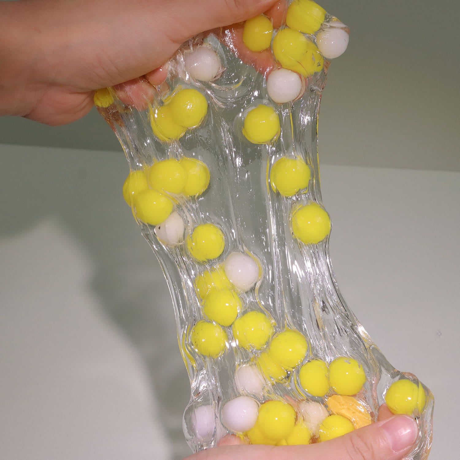 Big-Eyed Jelly Slime | Crystal Clear Jelly Slime | Floating Googly Eyes | Stress Relief & Sensory Fun | Yellow & Blue Slime |Cute Slime PNG | Winsons Slime