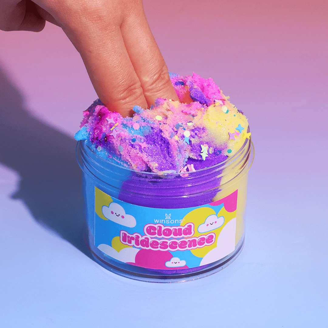 Cloud Iridescence Cloud Slime | Tri-Color Cloud Slime  | Stretchy slime |Non-Sticky Slime | DIY Slime Kit | Crystal Slime | Slime ASMR | Best Slime for Sensory Play | Iridescent Slime with Blue, Yellow & Purple Tones | Fun & Relaxing Tactile Slime | slime shop | slime ASMR | buy slime| slime shop near me| best slime shop| slime store | best slime shop