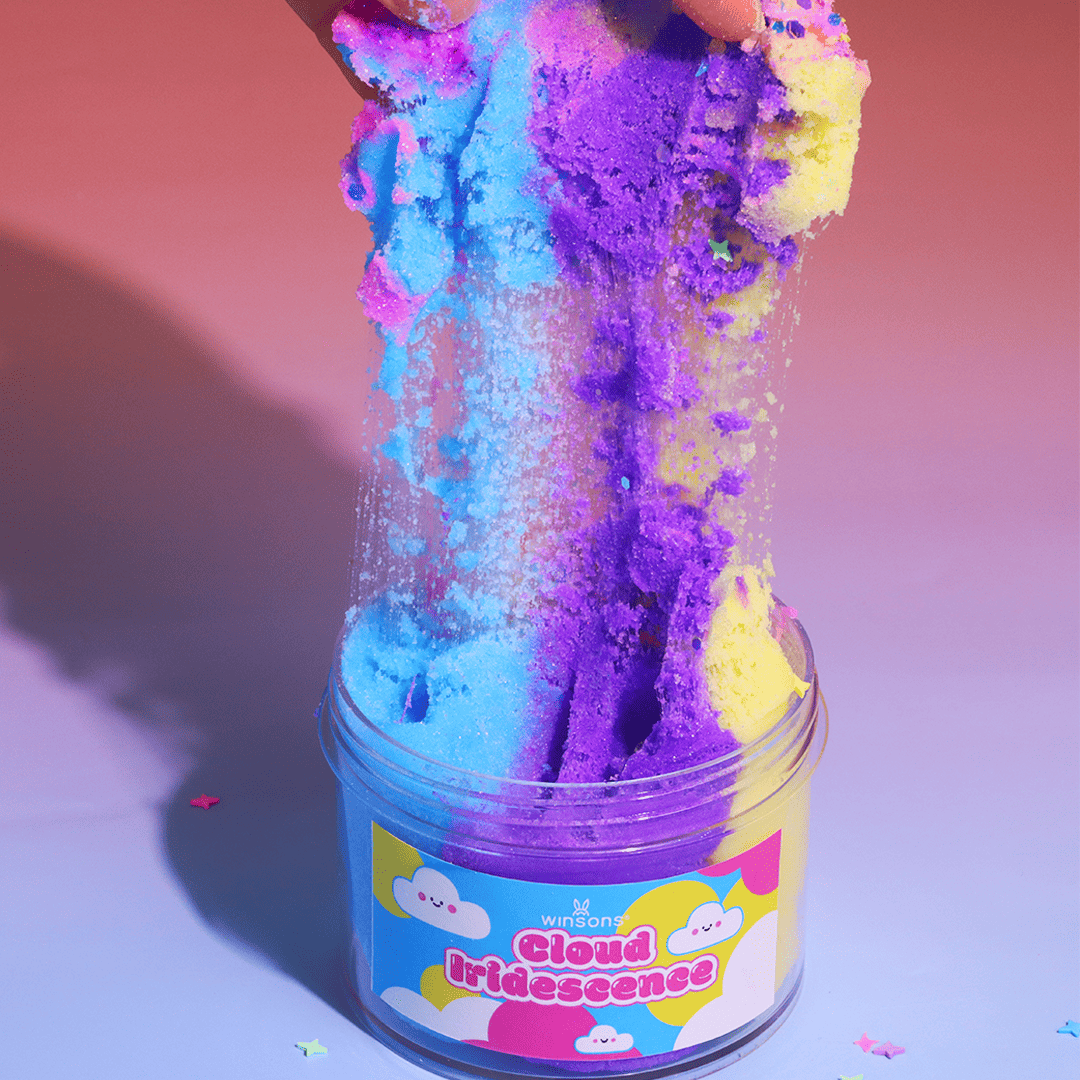 Cloud Iridescence Cloud Slime | Tri-Color Cloud Slime  | Stretchy slime |Non-Sticky Slime | DIY Slime Kit | Crystal Slime | Slime ASMR | Best Slime for Sensory Play | Iridescent Slime with Blue, Yellow & Purple Tones | Fun & Relaxing Tactile Slime | slime shop | slime ASMR | buy slime| slime shop near me| best slime shop| slime store | best slime shop