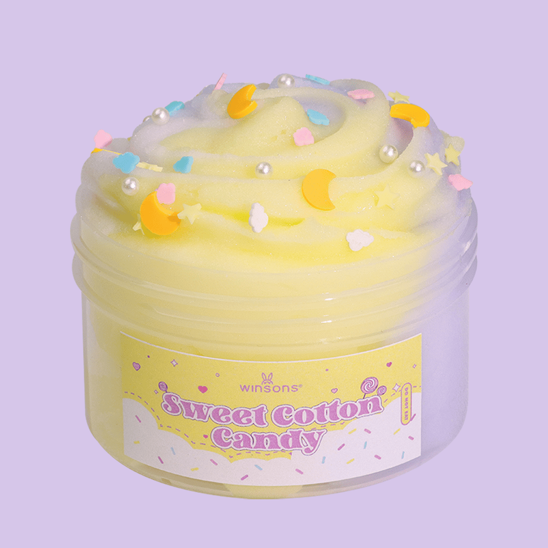 Cloud fluffy slime | purple slime | yellow butter slime | cloud slime | Sweet Cotton Candy Slime Kit | DIY Slime Kit | Cloud Slime with Pearls and Moon Cheese Slices | Fluffy, Airy Texture | Sweet Vanilla slime | Stress Relief & Sensory Fun | 8 oz Slime | food slime