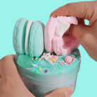 Tiffany Macarons Slime Kit | DIY Slime Kit | Pastel Macaron Charms | Whipped Frosting Texture | Creamy Butter Slime | Food-Inspired Slime Kit | Stress Relief & Sensory Fun | 8 oz Slime