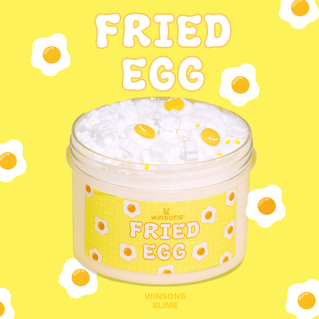 Breakfast Baking Slime Bundle | Fried Egg Cloudy Slime | Handcrafted slime bundle featuring thick and stretchy pudding-like textures | Soft cloud-like squishes | Eco-friendly egg slime for kids | Fried egg decorations | Fruity and dessert-inspired scents | Perfect for sensory play | Stress relief | Creative fun | 8 oz per slime