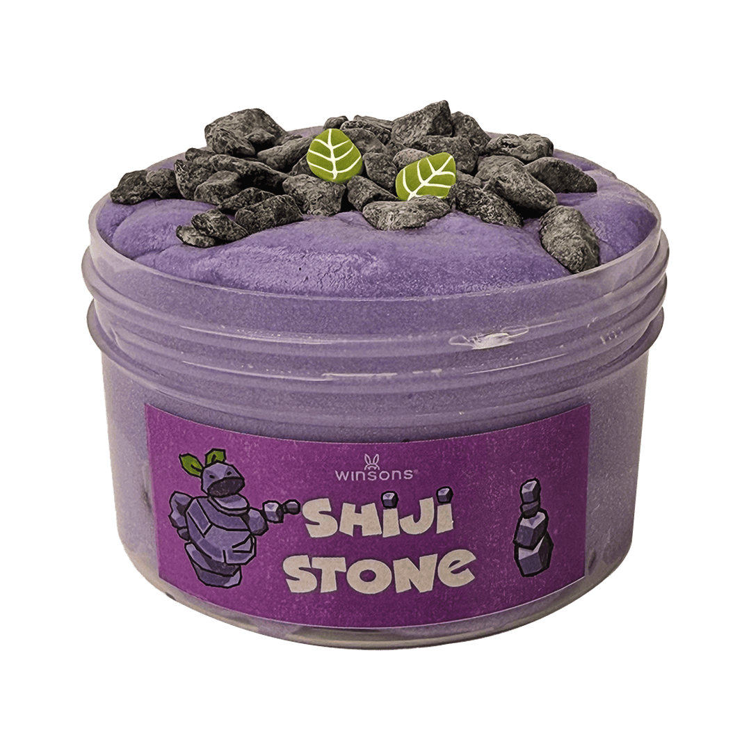 Shiji Stone Ice Slime | Black Ice Slime | Glossy Clear Purple Slime | Icee Slime with Stone Charms | Stretchy & Non-Sticky Slime | Glitter Slime for Sensory Play | Stress Relief Slime for Kids & Adults | 8 oz Purple Slime | Creative & Interactive Slime | Tactile Play Slime with Stone Details | Best Black Slime for Sensory Fun | Non-Toxic Slime for Relaxation and Play