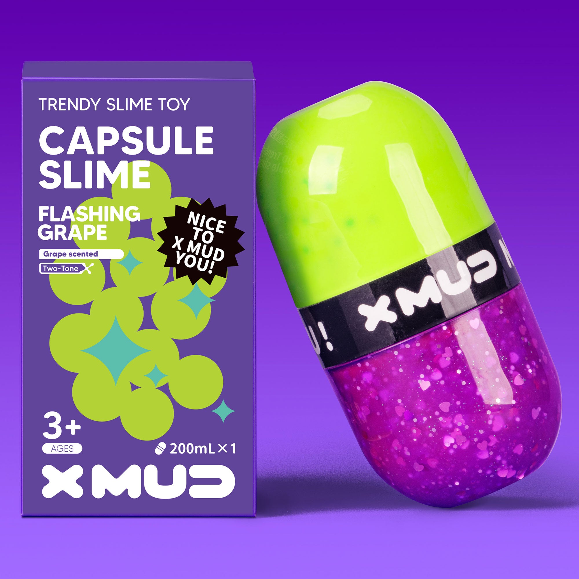 X MUD Flashing Grape Capsule Slime – Winsons
