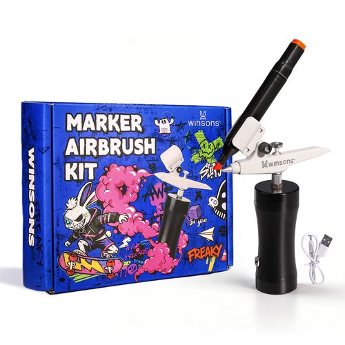 WINSONS 2.0 Upgraded Cordless Marker Airbrush System with Fit Most Pen Holder