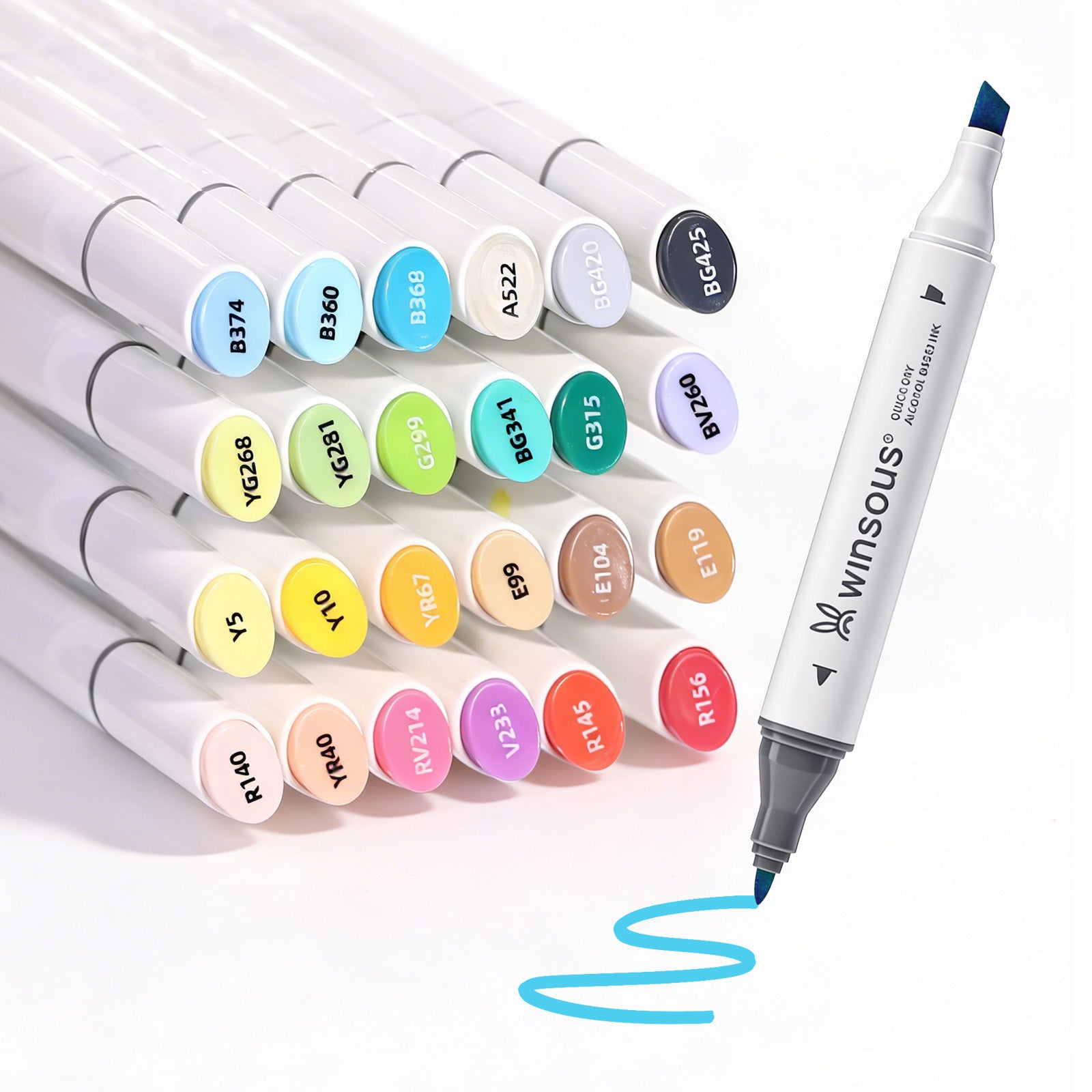 Winsons Airbrush Compatible Alcohol Markers Set 24/48/72 Colors