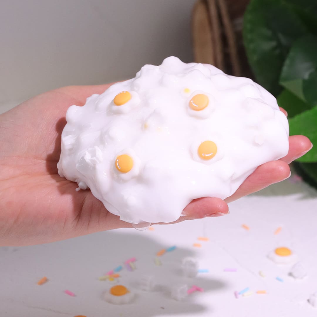 Kawaii Fried Egg Slime ｜scented slime | yellow glossy slime  | glowing slime | DIY Slime | Winsons Slime 