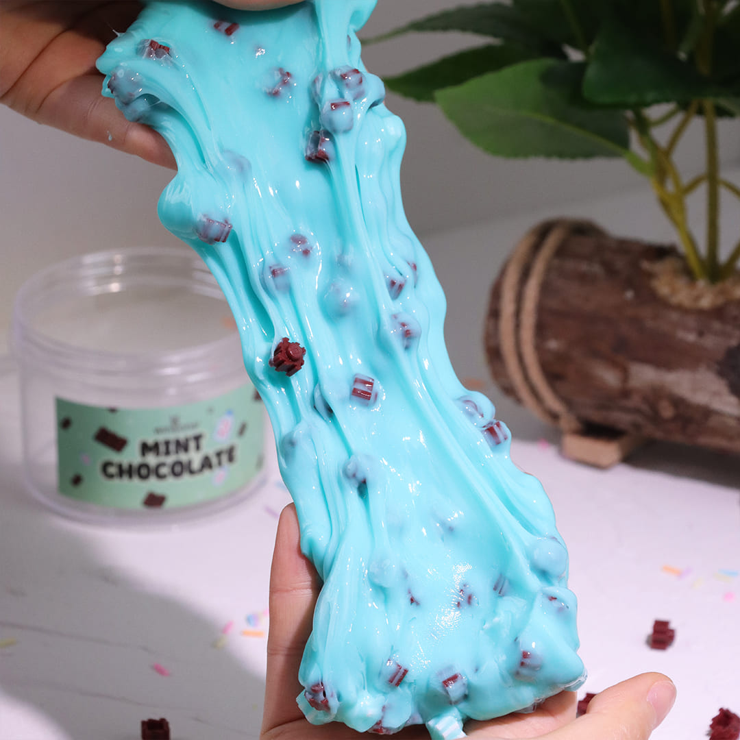 Kawaii Mint Chocolate Slime Cake｜Cloud clay glossy slime｜ Japanese Sake Candy Slime | glowing slime | DIY Slime | Winsons Slime 