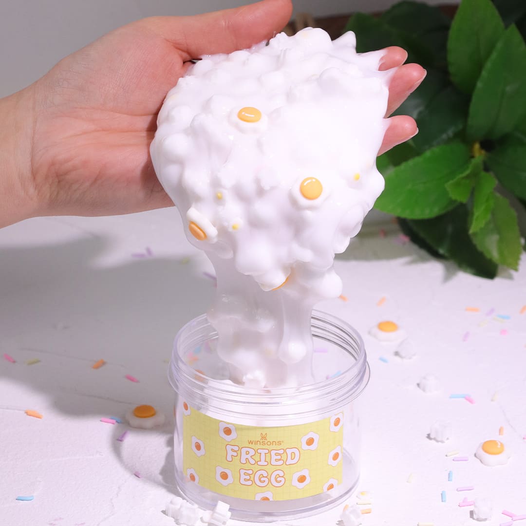 Kawaii Fried Egg Slime ｜scented slime | yellow glossy slime  | glowing slime | DIY Slime | Winsons Slime 