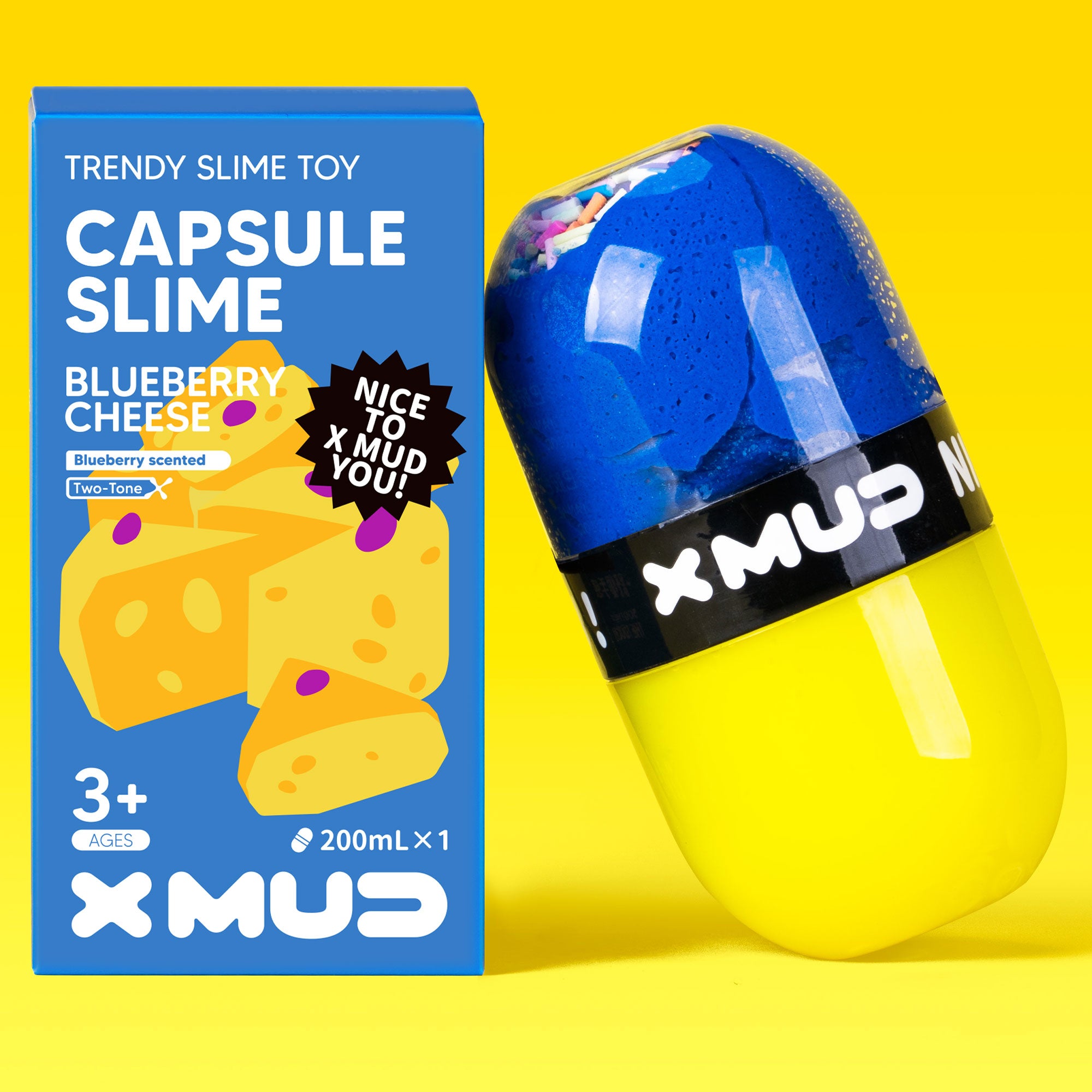 X MUD Two-Tone Blueberry Cheese Capsule Slime – Winsons