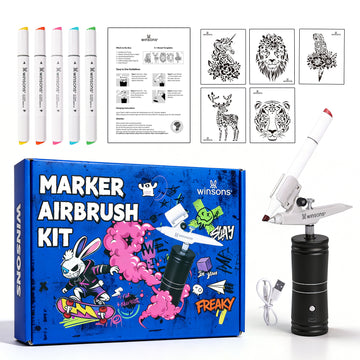 WINSONS 2.1 Upgraded Cordless Marker Airbrush System with Fit Most Pen Holder