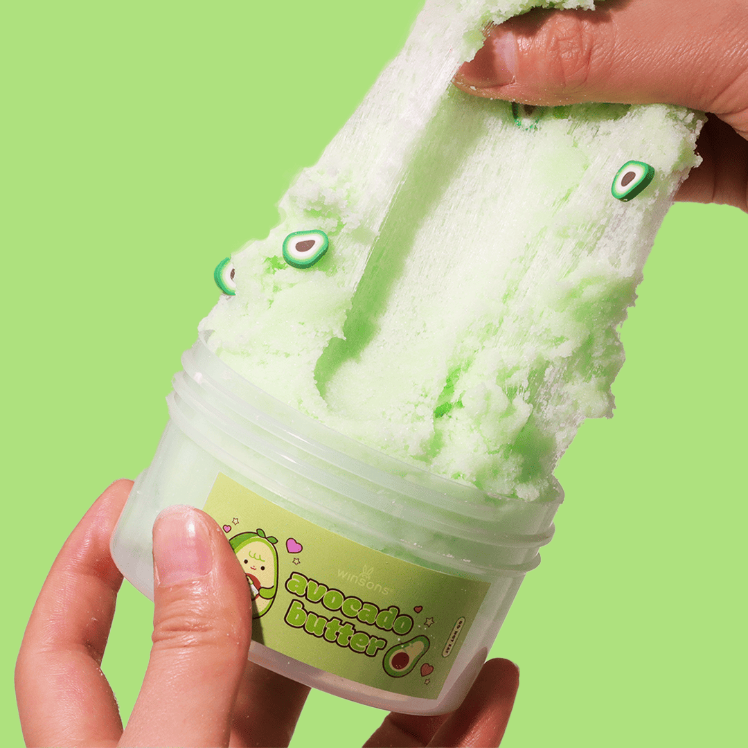 Avocado Butter Slime | Green Slime | Smooth, Creamy Slime | Food Slime | DIY Slime Kit | Stress Relief & Sensory Fun | 8 oz Slime | Avocado Slices | Matcha Milk Slices | Avocado Cloud Texture | Slime with Toppings | DIY Food Slime Kit | Relaxing Slime Kit | Avocado Slime Charms | Matcha-Inspired Toppings Slime