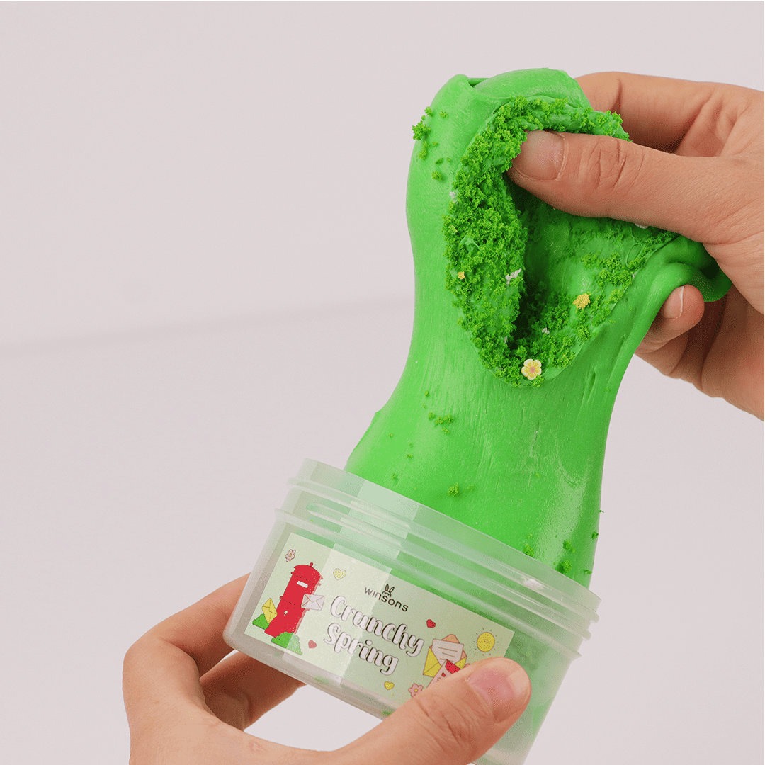 Crunchy Spring Slime | Butter Slime | Soft Cloud Slime | Stretchy & Non-Sticky Slime | DIY Slime Kit | Jade Green Butter Slime | Eco-Friendly Sensory Slime | Nature-Inspired Slime | Faux Grass Powder Slime | Mini Mailbox Charm | Stone & Flower Charms | Squishy, Fluffy Texture | Stress Relief & Sensory Fun | 8 oz Slime | Interactive Play Slime | Relaxing Slime Kit for Kids & Adults