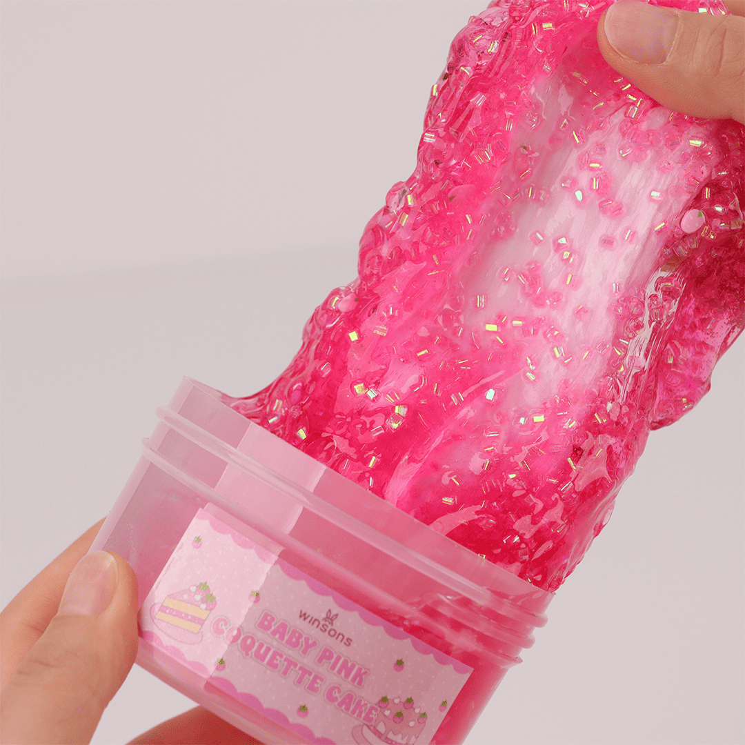 Baby Pink Coquette Cake Slime | Clear Slime | Smooth Slime | Food Slime | DIY Slime Kit | Pink Cake Slime | Creamy Clay Frosting Topping | Strawberry Charm | Candy Sprinkles | Stretchy Slime | Glossy Clear Slime | Crunchy Slime Texture | Slime with Toppings | Relaxing Sensory Fun | 8 oz Slime | Slime with Beads | DIY Food-Inspired Slime Kit for Kids | Stress Relief & Fun Play