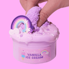 Vanilla Ice Cream Slime | Butter Slime | Smooth Slime | Food Slime | DIY Slime Kit | Vanilla Cashmere Butter Slime | Purple Clay Vanilla Ice Cream Topping Slime | Silky, Creamy Slime | Stress Relief & Sensory Fun | 8 oz Slime | Rainbow Rubber Charms | Candy Toppings | Soft Butter Texture | Slime with Toppings | DIY Food Slime Kit for Kids | Relaxing Slime Kit