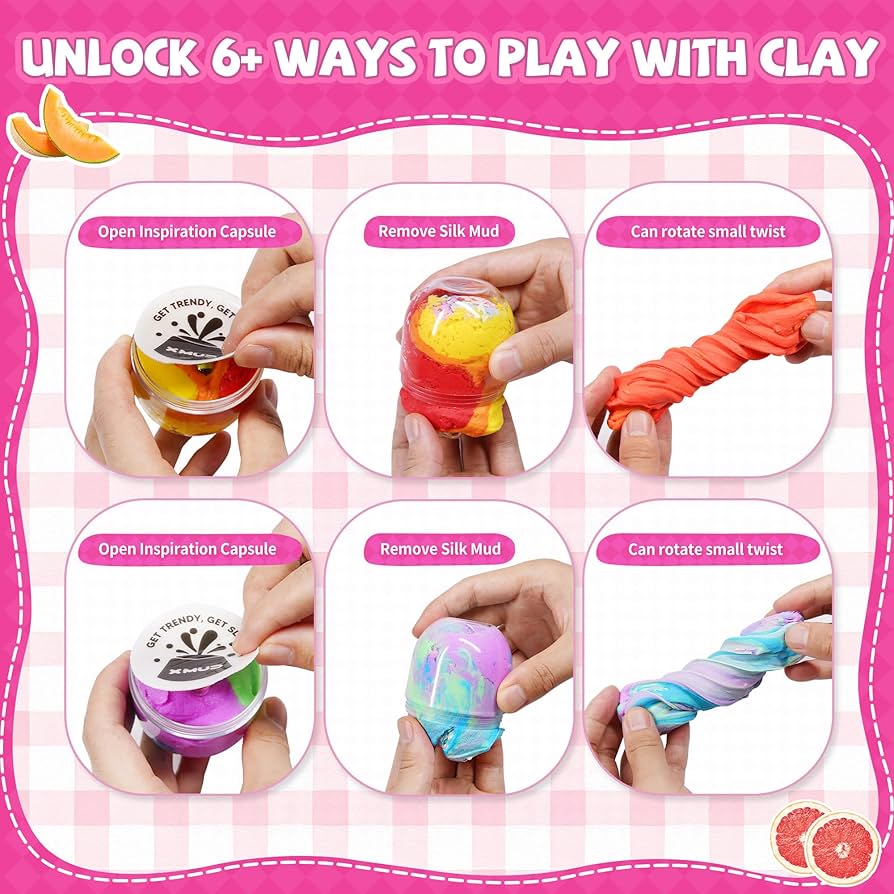 X MUD Two-Tone Pink Baby Capsule Slime – Winsons